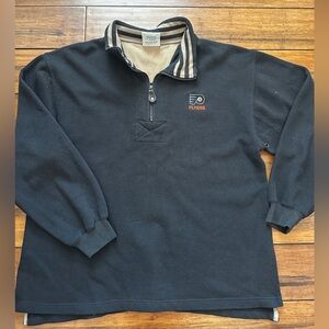 Vintage Philadelphia Flyers quarter-zip pullover sweatshirt 
size: XL